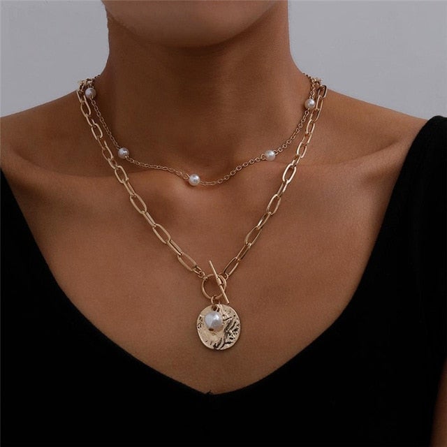 LETAPI Bohemian Cute Butterfly Choker Necklace for Women Street Style Statement Necklace Gold Color Letter Necklace Jewelry