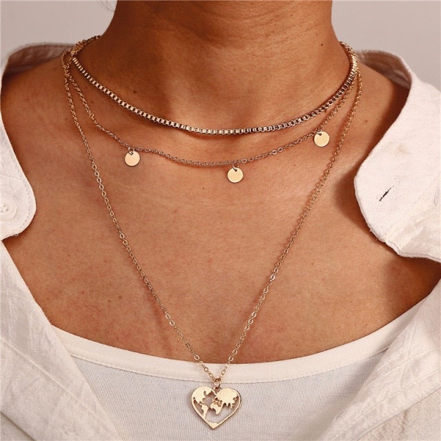 LETAPI Bohemian Cute Butterfly Choker Necklace for Women Street Style Statement Necklace Gold Color Letter Necklace Jewelry