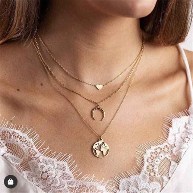 LETAPI Bohemian Cute Butterfly Choker Necklace for Women Street Style Statement Necklace Gold Color Letter Necklace Jewelry