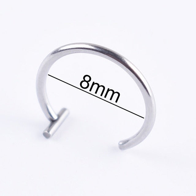 Women lips Rings Medical Titanium steel Nose Ring Fake Nose Ring Septum Piercing Clip On mouth Ring Fake Piercing Body Clip Hoop