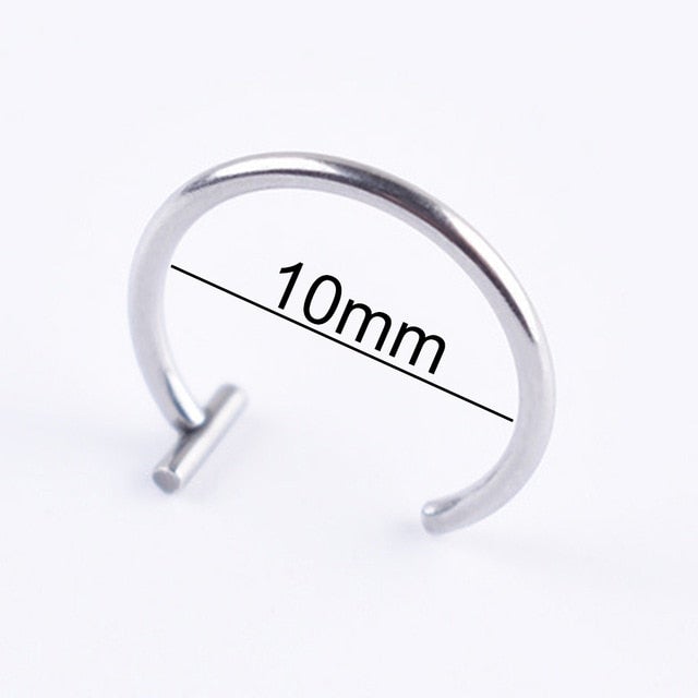 Women lips Rings Medical Titanium steel Nose Ring Fake Nose Ring Septum Piercing Clip On mouth Ring Fake Piercing Body Clip Hoop