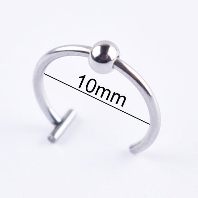 Women lips Rings Medical Titanium steel Nose Ring Fake Nose Ring Septum Piercing Clip On mouth Ring Fake Piercing Body Clip Hoop