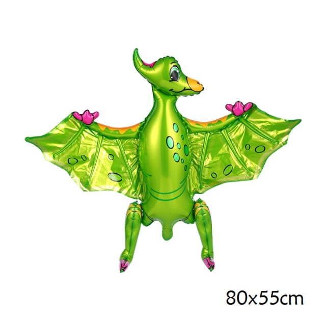 1pc Large 4D Dinosaur Foil Balloons Green Dinosaur Standing Dragon Birthday Party Decorations Kids Supplies Boy Toys Air Globos