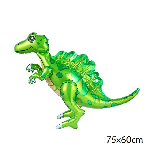 1pc Large 4D Dinosaur Foil Balloons Green Dinosaur Standing Dragon Birthday Party Decorations Kids Supplies Boy Toys Air Globos