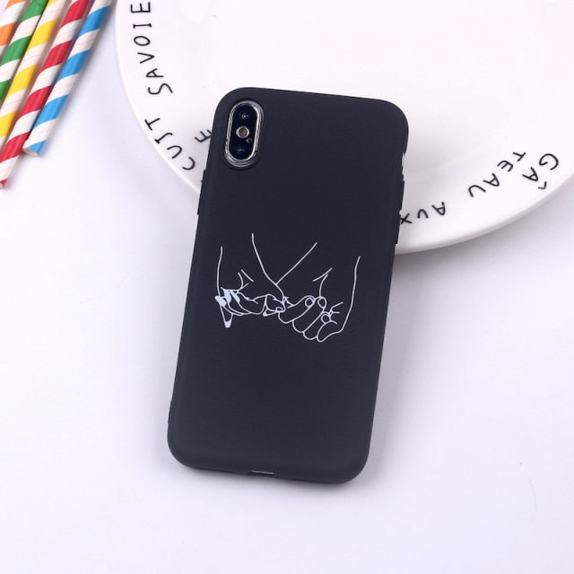 Black Sexy Art Rose Lover Harajuku Aesthetics Soft Silicone Candy Phone Case For iPhone 12 Mini 11 5S 8 8Plus X XS Max 7 7Plus