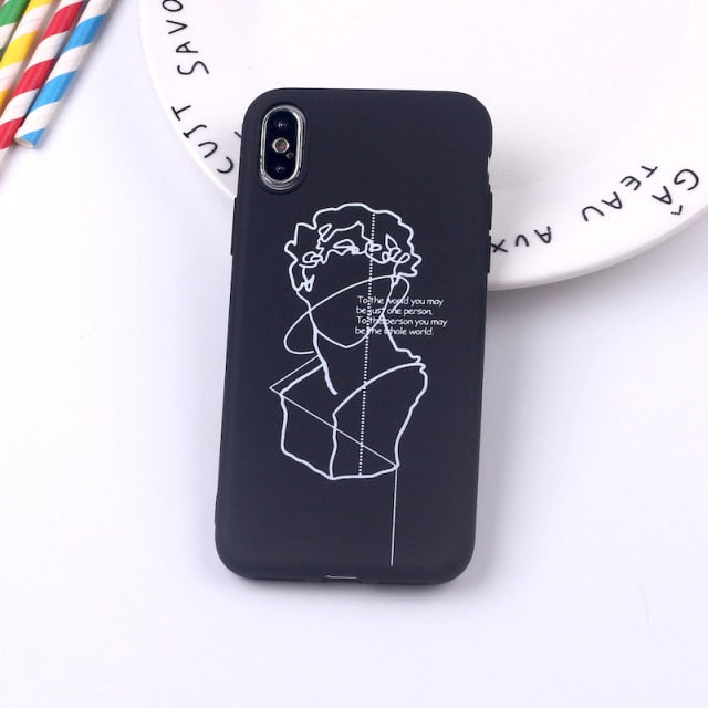 Black Sexy Art Rose Lover Harajuku Aesthetics Soft Silicone Candy Phone Case For iPhone 12 Mini 11 5S 8 8Plus X XS Max 7 7Plus