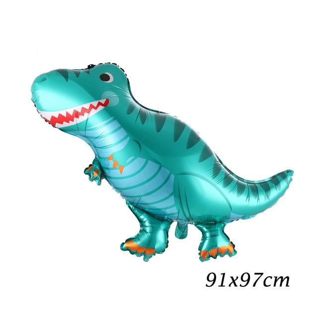1pc Large 4D Dinosaur Foil Balloons Green Dinosaur Standing Dragon Birthday Party Decorations Kids Supplies Boy Toys Air Globos
