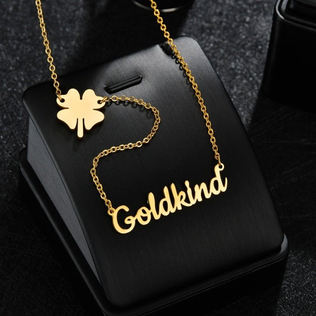 Fashion Customized Name Necklaces Heart Butterfly Pendant Stainless Steel Personalized for Women Letter Choker Necklace Jewelry