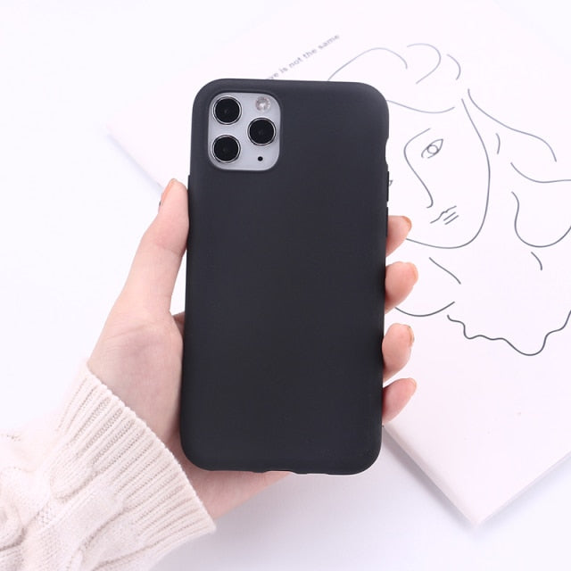Black Sexy Art Rose Lover Harajuku Aesthetics Soft Silicone Candy Phone Case For iPhone 12 Mini 11 5S 8 8Plus X XS Max 7 7Plus