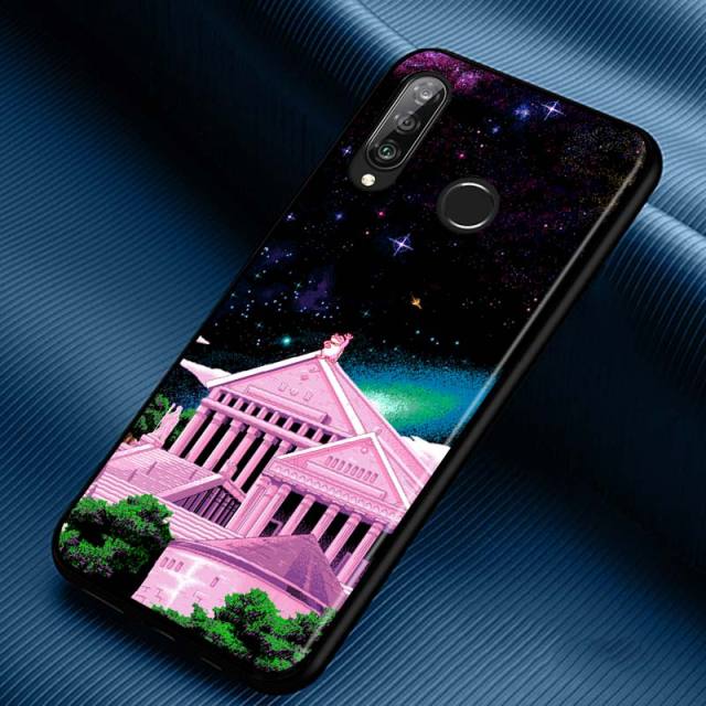 Art Pixel Aesthetic Silicone Phone Case for Huawei P30 P20 P40 Lite E Pro P Smart Z Plus 2019 P10 P9 Lite Black Cover