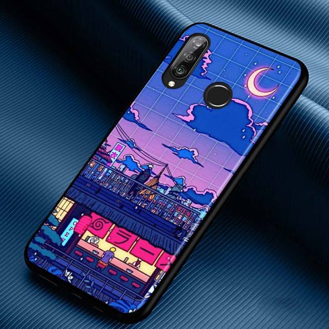 Art Pixel Aesthetic Silicone Phone Case for Huawei P30 P20 P40 Lite E Pro P Smart Z Plus 2019 P10 P9 Lite Black Cover