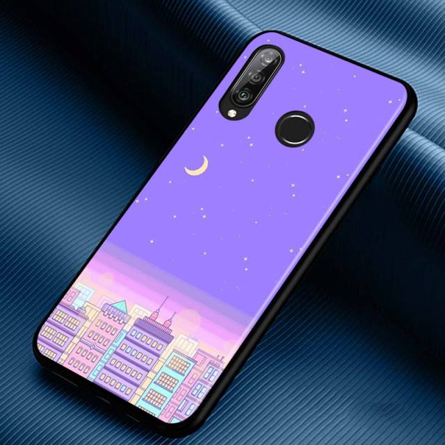 Art Pixel Aesthetic Silicone Phone Case for Huawei P30 P20 P40 Lite E Pro P Smart Z Plus 2019 P10 P9 Lite Black Cover