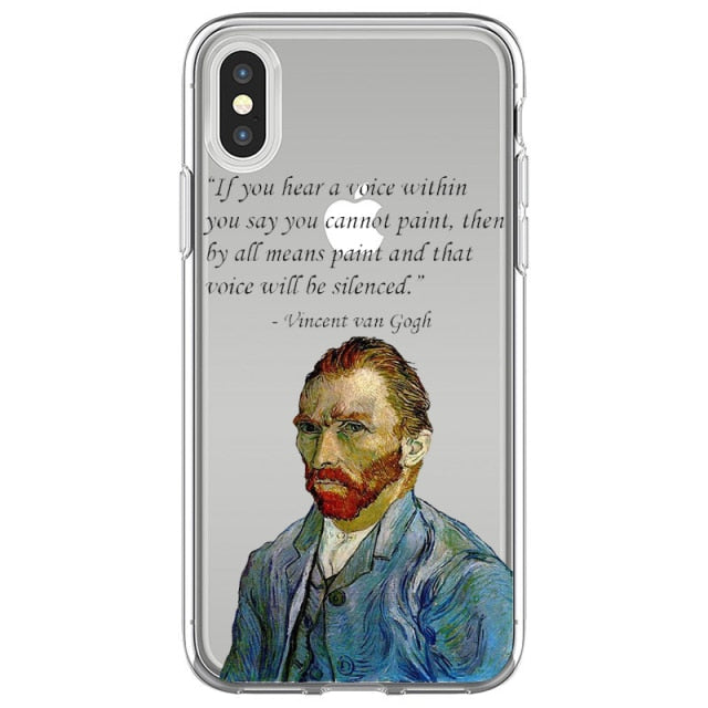 Art Aesthetic Vincent Van Gogh Starry Night flower Phone Case For iphone 12 11 Pro Max X XR XS 8 7 6 6S Plus Mini Soft Cover