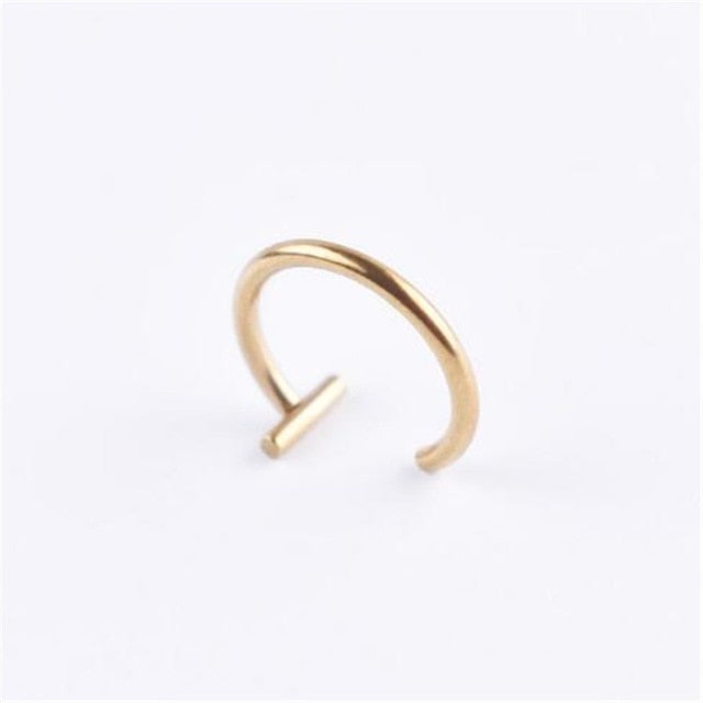 Trendy New Medical Titanium Punk Clip on Fake Piercing Body Nose Lip Rings Unisex Nose Ring Women Septum Piercing Jewelry