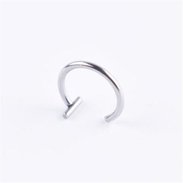 Trendy New Medical Titanium Punk Clip on Fake Piercing Body Nose Lip Rings Unisex Nose Ring Women Septum Piercing Jewelry