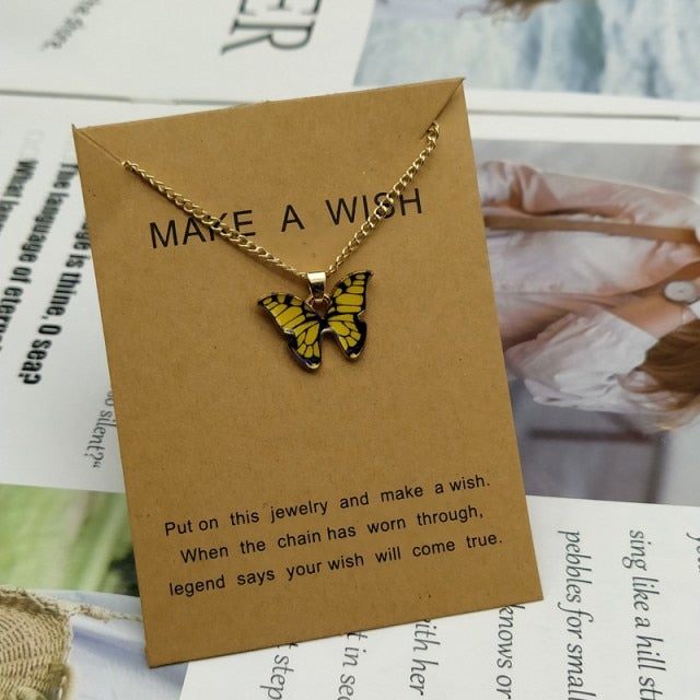 Cute Star Butterfly Choker Necklace For Women Gold Chain Neck Statement Collar Chains Chocker Shining Female Choker Jewelry