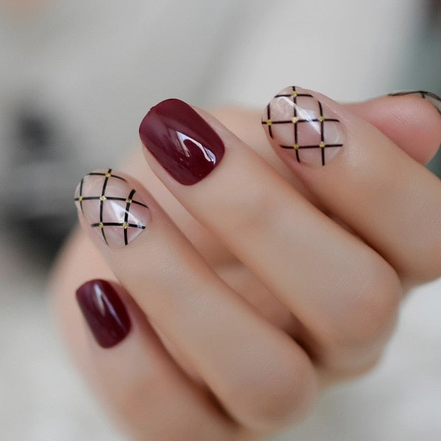 Summer Short Natural Nude White French Nail Tips False Fake Nails UV Gel Press on Ultra Easy Wear for Home Office Wear