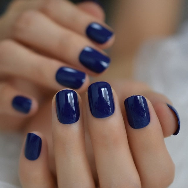 Summer Short Natural Nude White French Nail Tips False Fake Nails UV Gel Press on Ultra Easy Wear for Home Office Wear