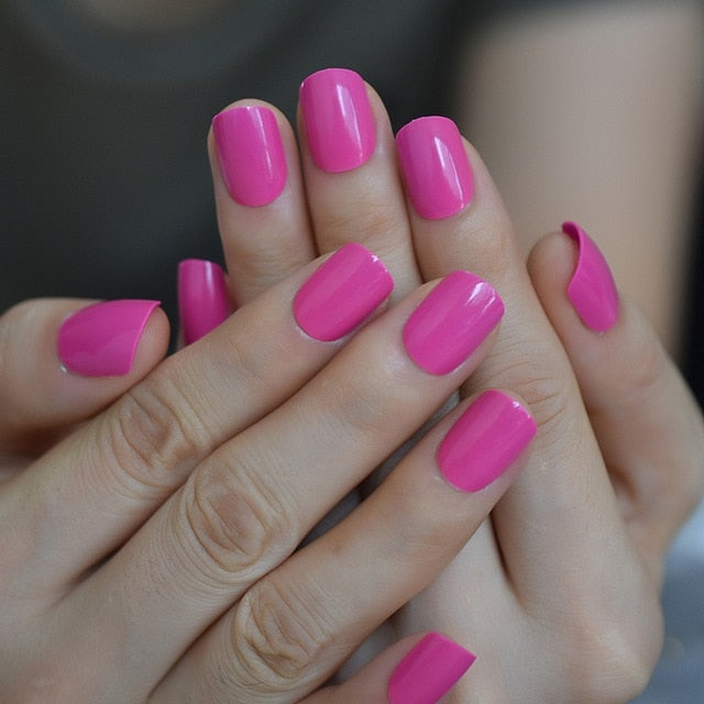Summer Short Natural Nude White French Nail Tips False Fake Nails UV Gel Press on Ultra Easy Wear for Home Office Wear
