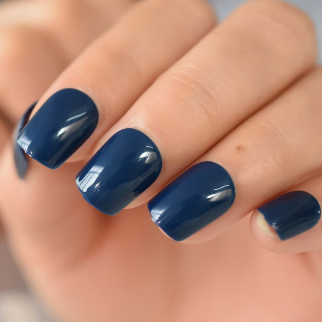 Summer Short Natural Nude White French Nail Tips False Fake Nails UV Gel Press on Ultra Easy Wear for Home Office Wear