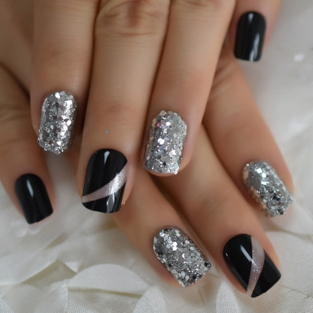 Summer Short Natural Nude White French Nail Tips False Fake Nails UV Gel Press on Ultra Easy Wear for Home Office Wear