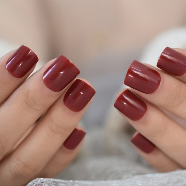 Summer Short Natural Nude White French Nail Tips False Fake Nails UV Gel Press on Ultra Easy Wear for Home Office Wear