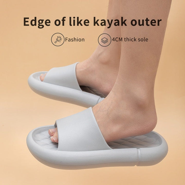 Youdiao Mute Sippers Men Platform Shoes EVA Soft Indoor Home Slides For Men Non-slip Summer Sandals Women Bathroom Shoes Shower