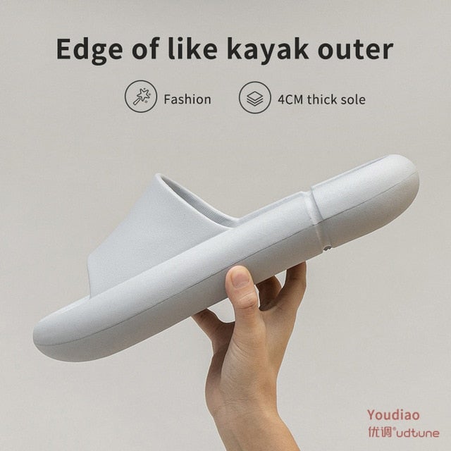 Youdiao Mute Sippers Men Platform Shoes EVA Soft Indoor Home Slides For Men Non-slip Summer Sandals Women Bathroom Shoes Shower