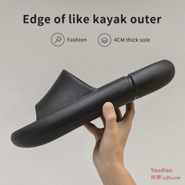 Youdiao Mute Sippers Men Platform Shoes EVA Soft Indoor Home Slides For Men Non-slip Summer Sandals Women Bathroom Shoes Shower