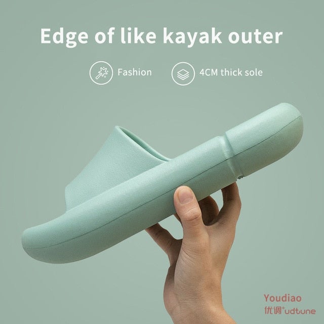 Youdiao Mute Sippers Men Platform Shoes EVA Soft Indoor Home Slides For Men Non-slip Summer Sandals Women Bathroom Shoes Shower