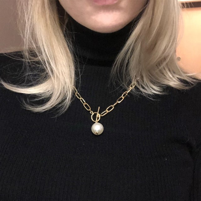 VKME Trendy Multilayered Butterfly Pearl Necklace For Women Fashion Sun Star Gold Pearl Choker Necklaces 2021 Trend Jewelry Gift