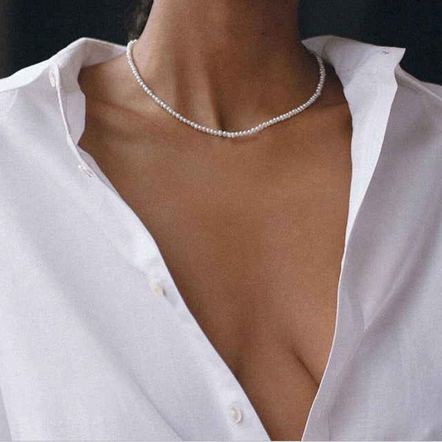 VKME Trendy Multilayered Butterfly Pearl Necklace For Women Fashion Sun Star Gold Pearl Choker Necklaces 2021 Trend Jewelry Gift