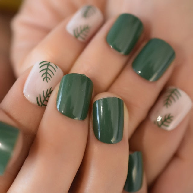 Summer Short Natural Nude White French Nail Tips False Fake Nails UV Gel Press on Ultra Easy Wear for Home Office Wear