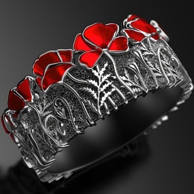 Women Men Rings Fashion Animals Flowers Wolf Lion Dragon Cat Bear Rings Vintage Punk Rings