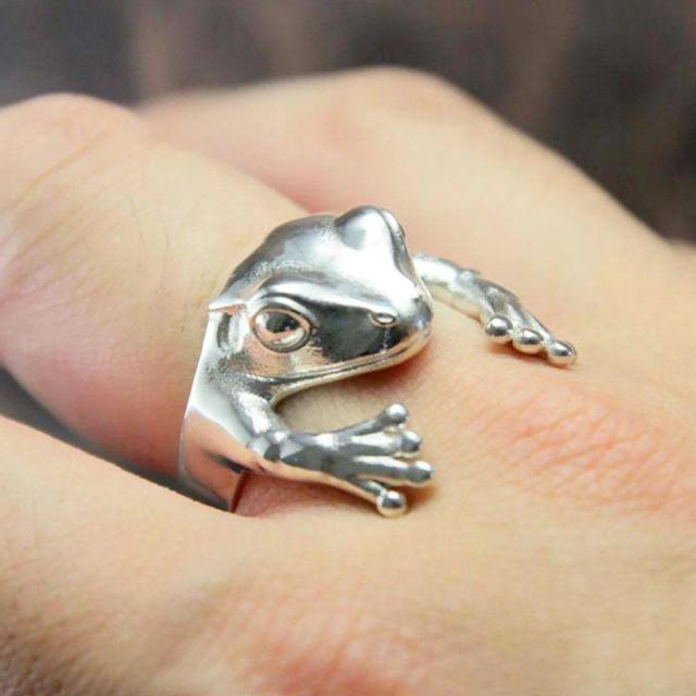 Women Men Rings Fashion Animals Flowers Wolf Lion Dragon Cat Bear Rings Vintage Punk Rings