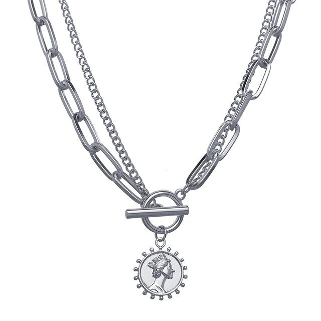 17KM Trendy Butterfly Star Pendant Necklace For Women Punk Gold Silver Color Choker Necklaces 2021 Collares Jewelry Gift
