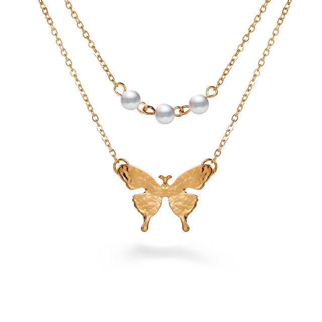 17KM Trendy Butterfly Star Pendant Necklace For Women Punk Gold Silver Color Choker Necklaces 2021 Collares Jewelry Gift