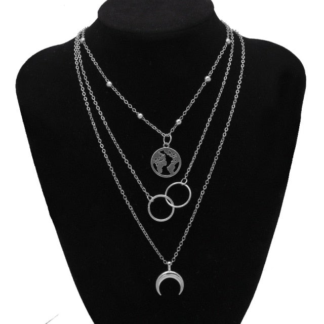 Gold Silver Color Chain Butterfly Chain Pendant Choker Necklace Women Statement Collare Bohemia Beach Jewelry Gift Collier Cheap