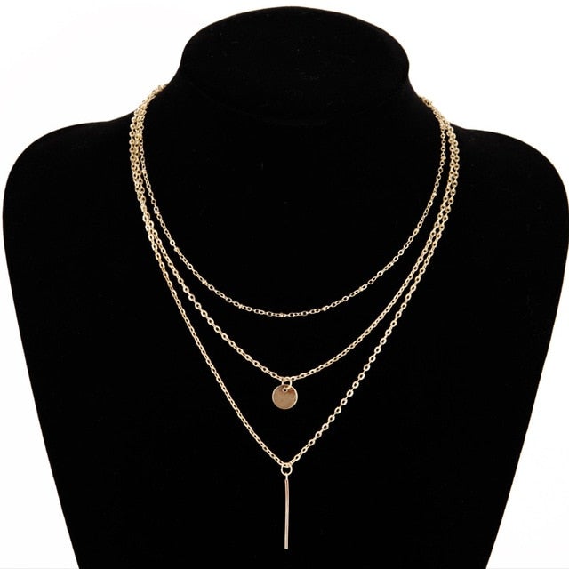 Gold Silver Color Chain Butterfly Chain Pendant Choker Necklace Women Statement Collare Bohemia Beach Jewelry Gift Collier Cheap