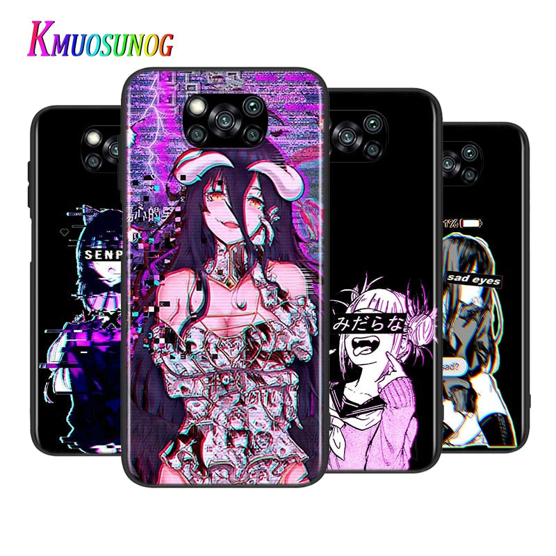 Sad Anime Aesthetic Senpai For Xiaomi Mi 11 10T Note 10 Poco X3 NFC M2 X2 F2 C3 M3 Play Mix 3 A2 8 Lite Pro Phone Case