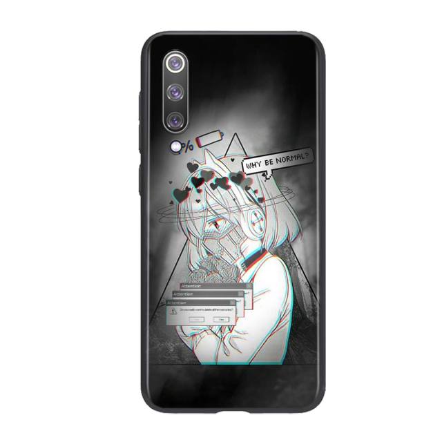 Sad Anime Aesthetic Senpai For Xiaomi Mi 11 10T Note 10 Poco X3 NFC M2 X2 F2 C3 M3 Play Mix 3 A2 8 Lite Pro Phone Case