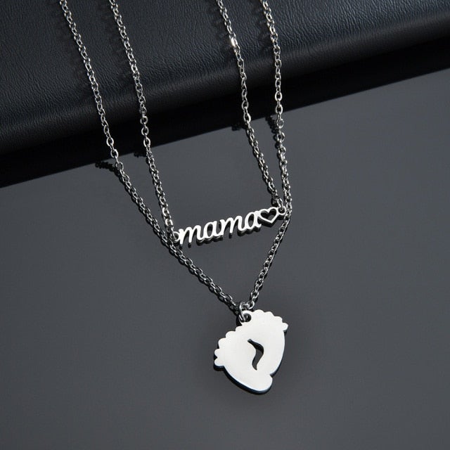 Custom Double Layer Name Necklace For Women Heart Butterfly Name Choker Necklaces Pendant Necklace Friendship Birthday Gifts