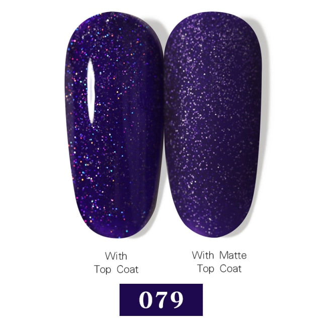 LEMOOC Nail Gel Polish Spring Summer Color Varnishes Glitter Sequins Soak Off Semi Permanant UV LED Nail Art Hybrid Lacquers