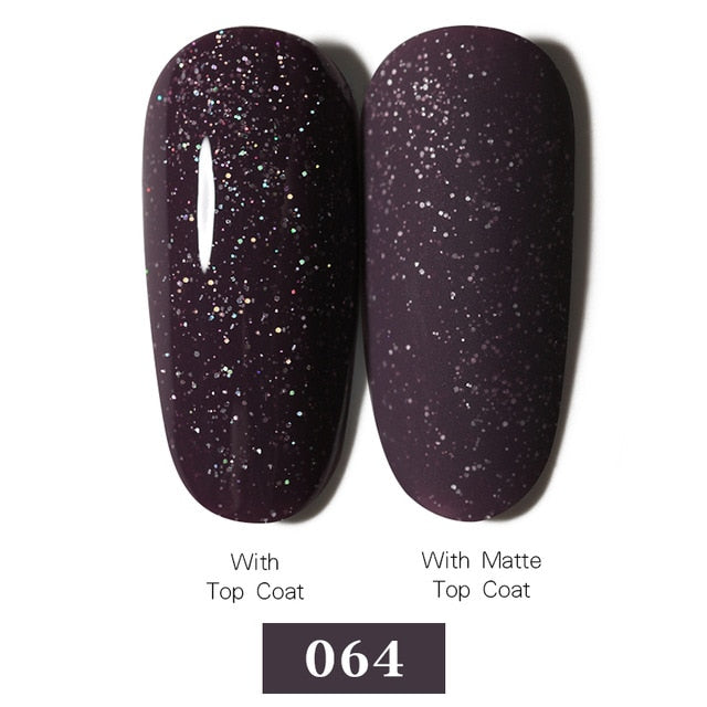 LEMOOC Nail Gel Polish Spring Summer Color Varnishes Glitter Sequins Soak Off Semi Permanant UV LED Nail Art Hybrid Lacquers