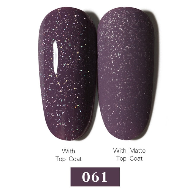LEMOOC Nail Gel Polish Spring Summer Color Varnishes Glitter Sequins Soak Off Semi Permanant UV LED Nail Art Hybrid Lacquers