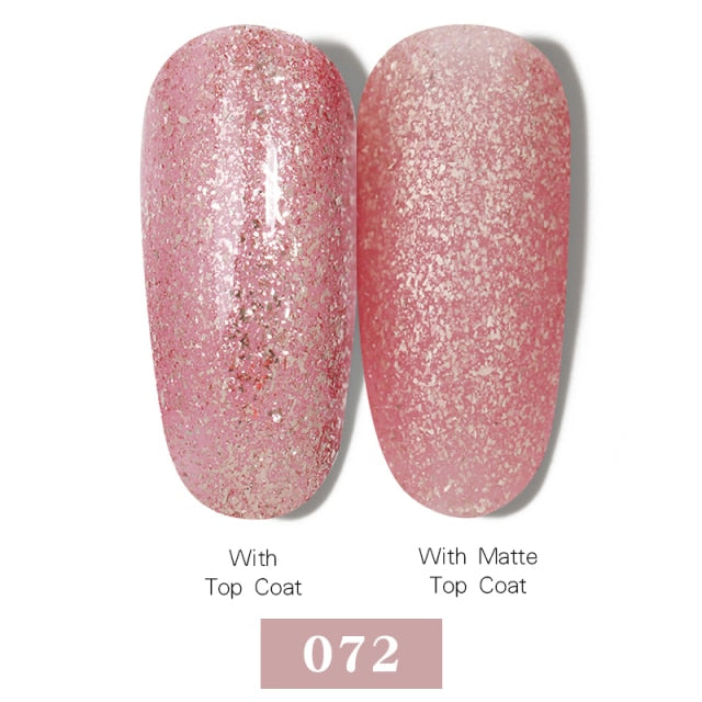 LEMOOC Nail Gel Polish Spring Summer Color Varnishes Glitter Sequins Soak Off Semi Permanant UV LED Nail Art Hybrid Lacquers