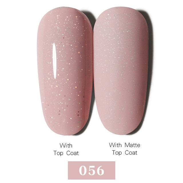 LEMOOC Nail Gel Polish Spring Summer Color Varnishes Glitter Sequins Soak Off Semi Permanant UV LED Nail Art Hybrid Lacquers