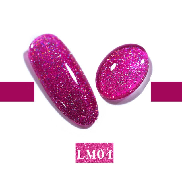 LEMOOC Nail Gel Polish Spring Summer Color Varnishes Glitter Sequins Soak Off Semi Permanant UV LED Nail Art Hybrid Lacquers