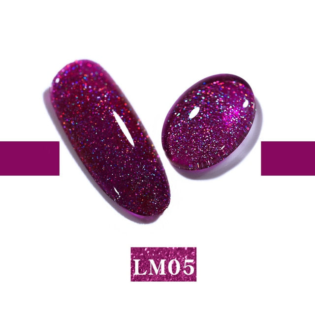 LEMOOC Nail Gel Polish Spring Summer Color Varnishes Glitter Sequins Soak Off Semi Permanant UV LED Nail Art Hybrid Lacquers