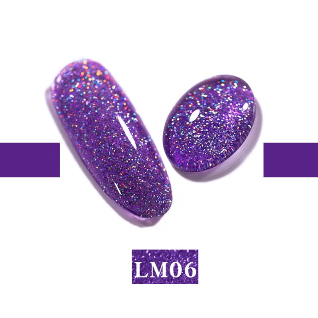 LEMOOC Nail Gel Polish Spring Summer Color Varnishes Glitter Sequins Soak Off Semi Permanant UV LED Nail Art Hybrid Lacquers